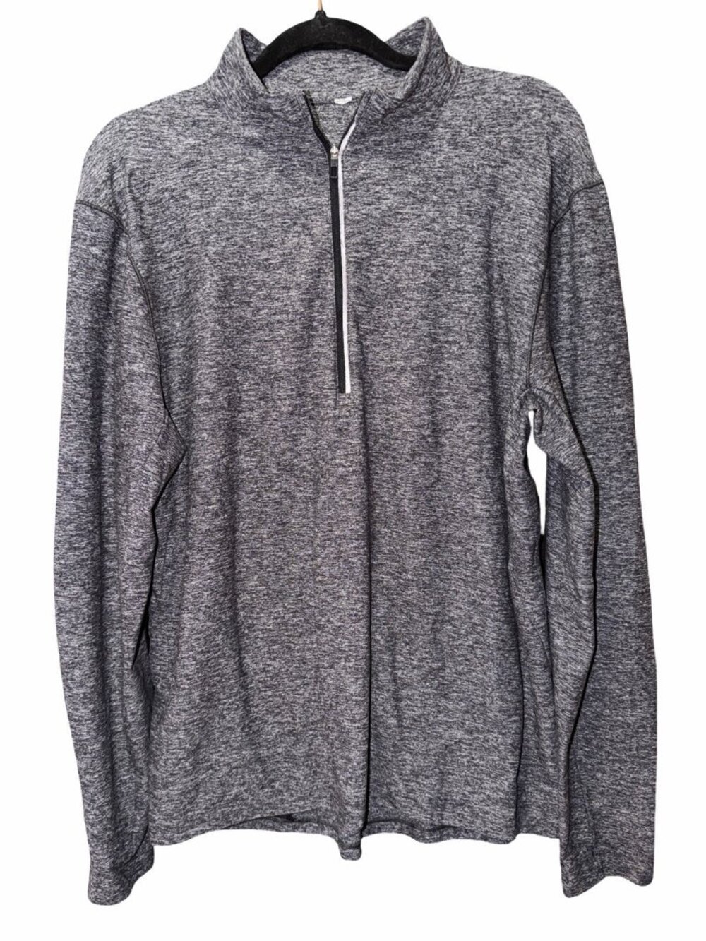 Lululemon Men’s Surge Warm 1/2 Zip Pullover Heathered Black Size L Gray M3AN8S